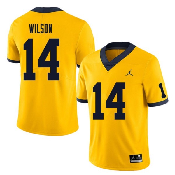 University of Michigan #14 Men's Roman Wilson Jersey Yellow 2023 Alumni Football